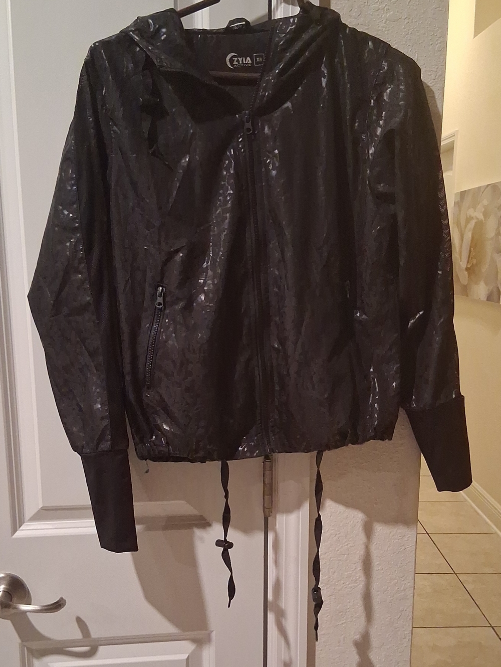 CzylA Black Lightweight Hooded Bomber Jacket